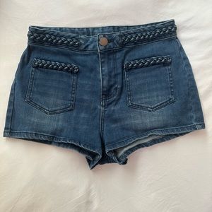 House of Harlow braided denim shorts Size 28